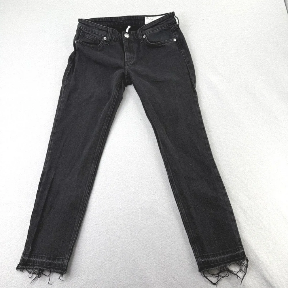 Rag Bone Women 26 Daria Low Rise Baggy Boyfriend Jeans Capsule Edgy Grunge Goth